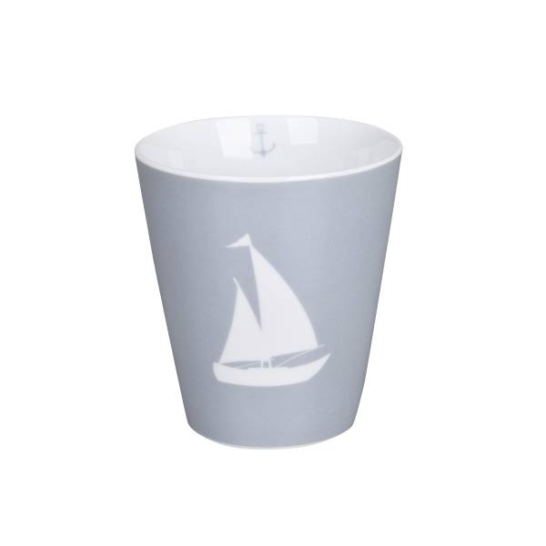 MUG BOAT SILHOUETTE GREY